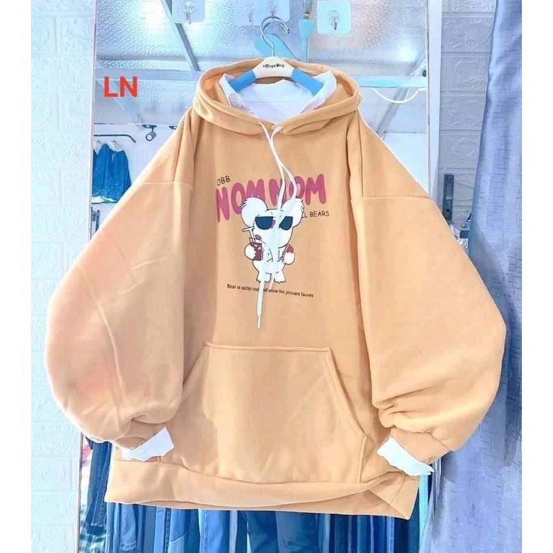 Áo hoodie gấu NOM NOM LN11