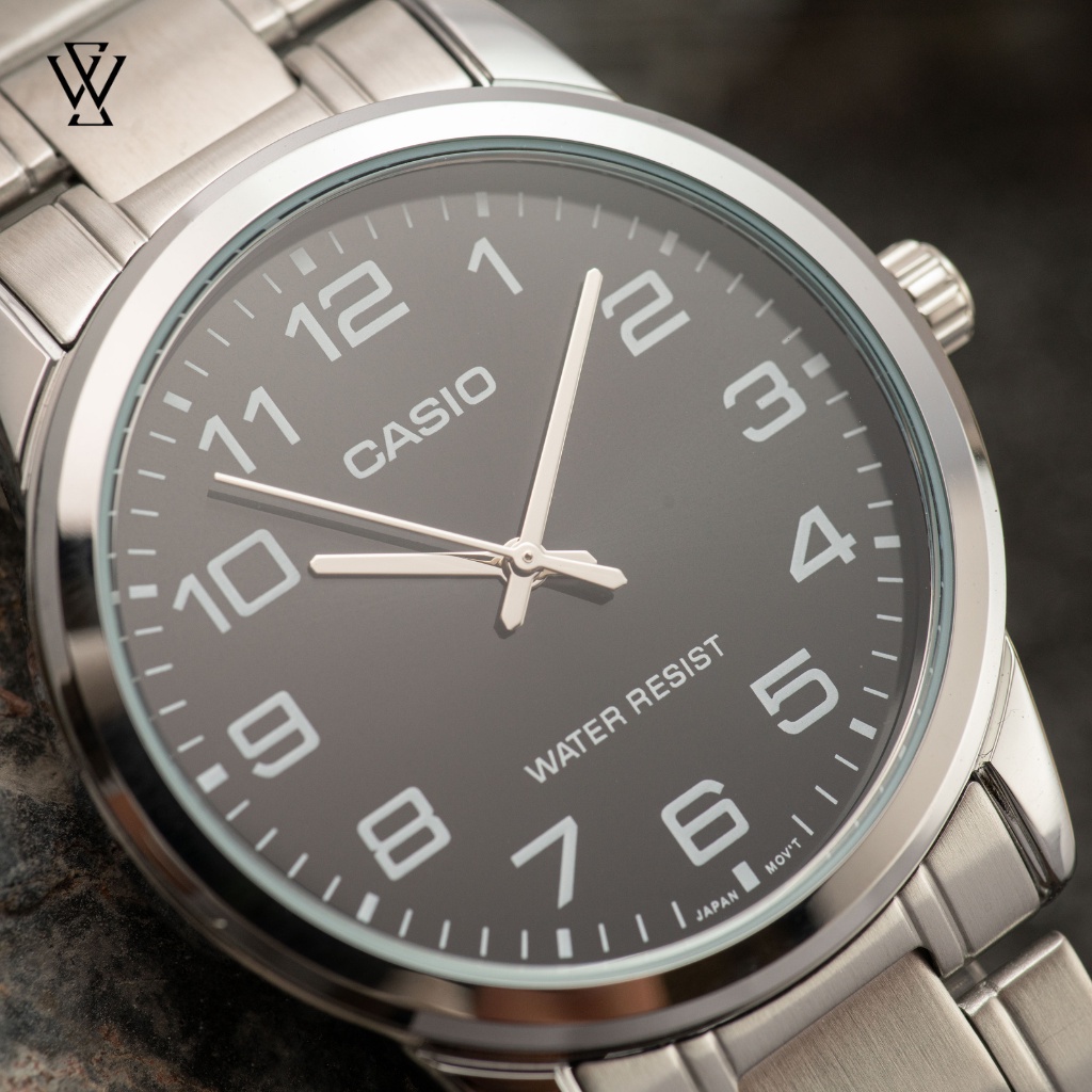 Đồng Hồ Quartz Nam Casio WATCHSTORE MTP-V001D-1BUDF Thiết Kế Kính Khoáng 38mm, Dây Kim Loại, Vỏ Thép Không Gỉ