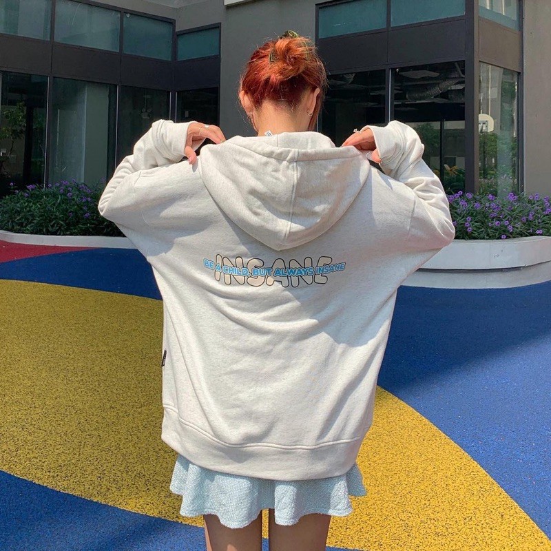  [Áo khoác zip Insane®] ChildHood Hoodie Zip - màu Xám | BigBuy360 - bigbuy360.vn