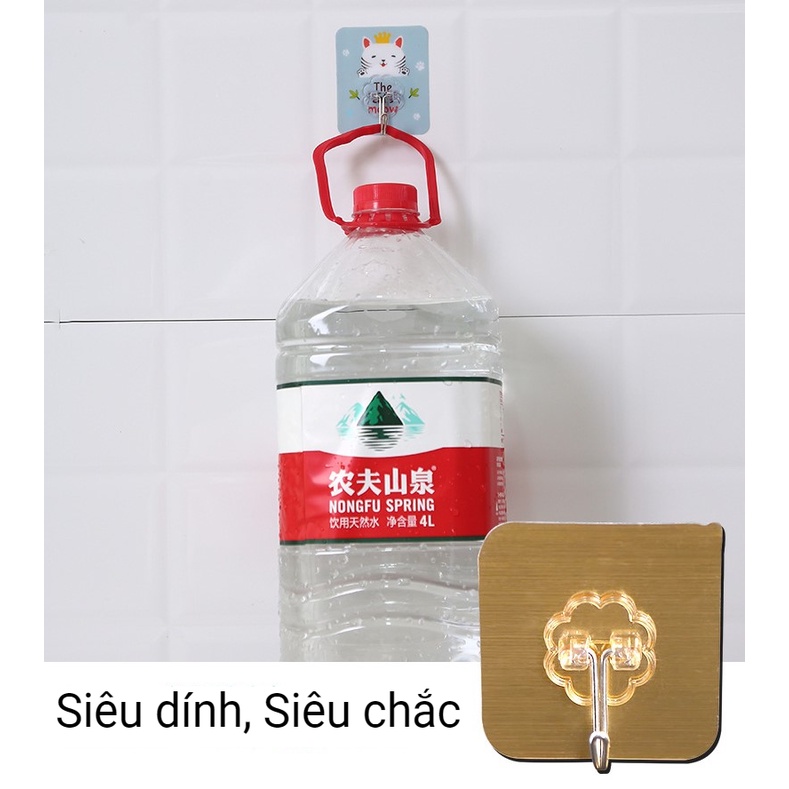 Móc Treo Đồ Dính Tường Trong Suốt Chịu Lực Cho Nhà Bếp Nhà Vệ Sinh Móc Dán Tường Siêu Dính, Siêu Chắc