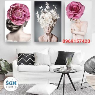 Bộ 3 tranh spa, nghệ thuật 40*60*3