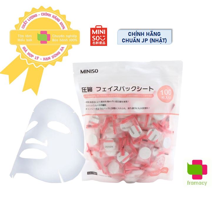Mặt nạ giấy Miniso, Nhật Bản  viên nén 40g
