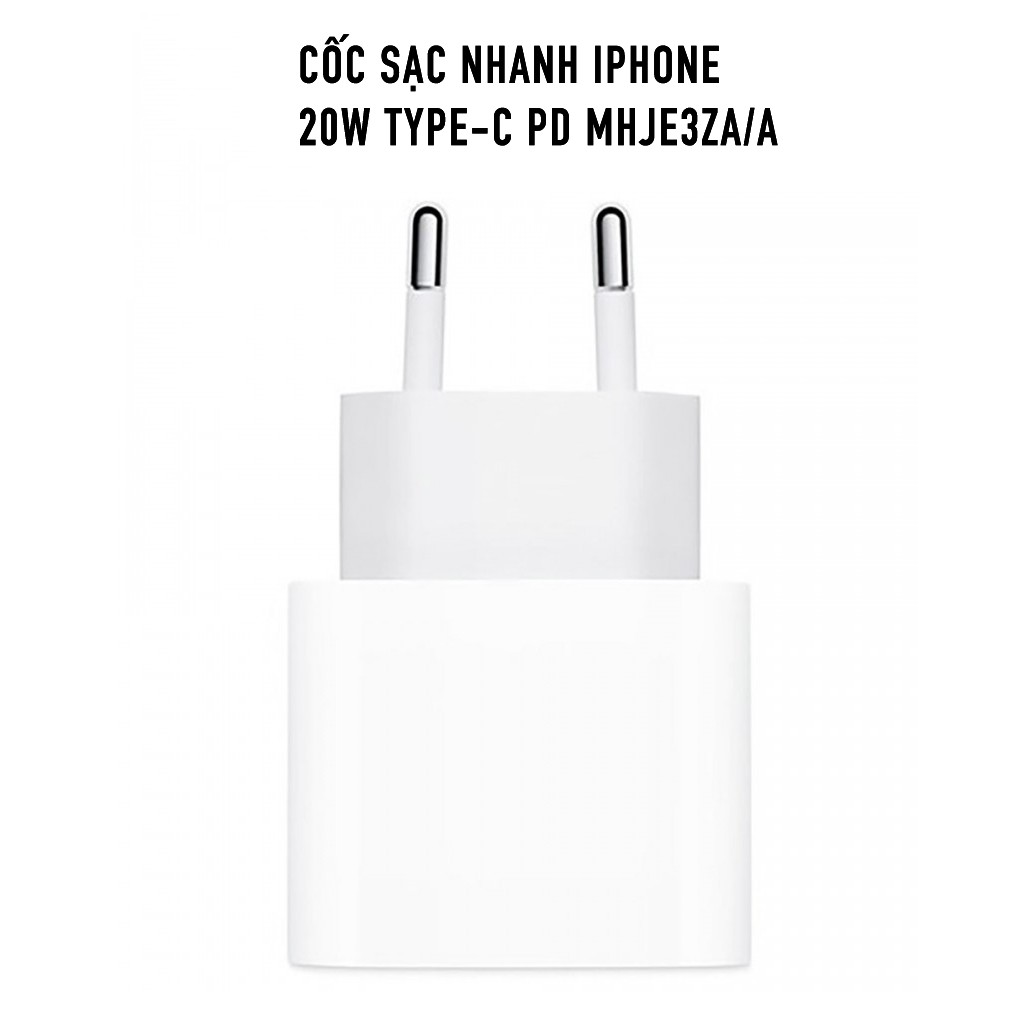 Adapter Sạc nhanh Apple iPhone 20W Type-C PD MHJE3ZA