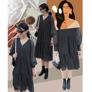 Liti dress achevalv⚜️⚜️⚜️ đầm midi dáng rộng ⚜️⚜️⚜️