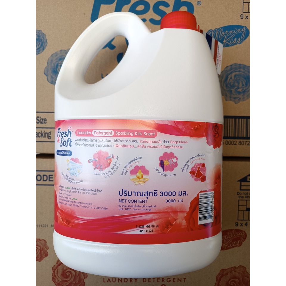 Nước Giặt xả Fresh &amp; Soft Lion 3000ml (3 Lít) NHẬP KHẨU CHÍNH HÃNG