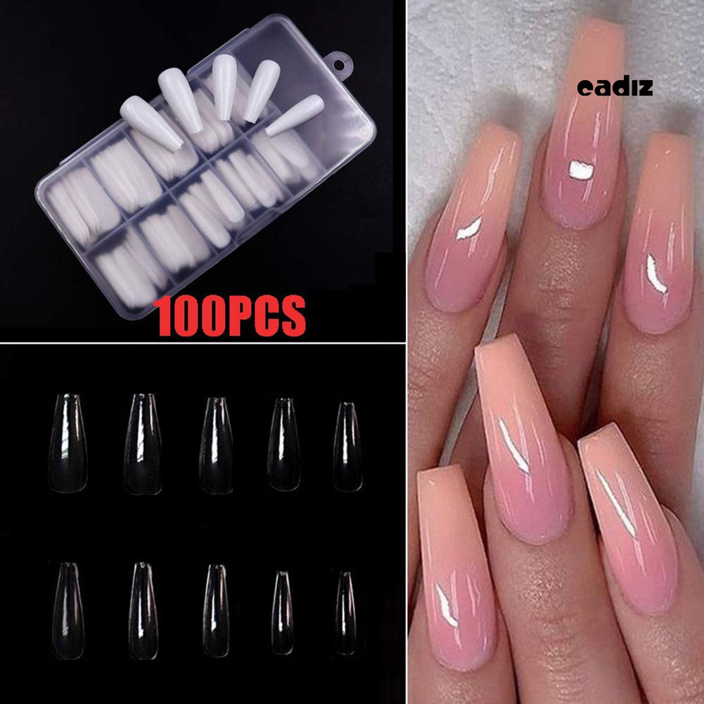 Hộp 100 Móng Tay Giả Thời Trang Cho Nữ