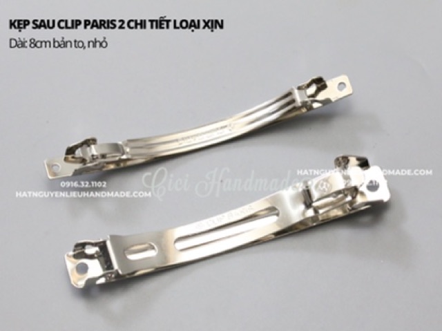 Kẹp sau clip paris 2 chi tiết loại xịn dày. Dài 8cm, 10cm
