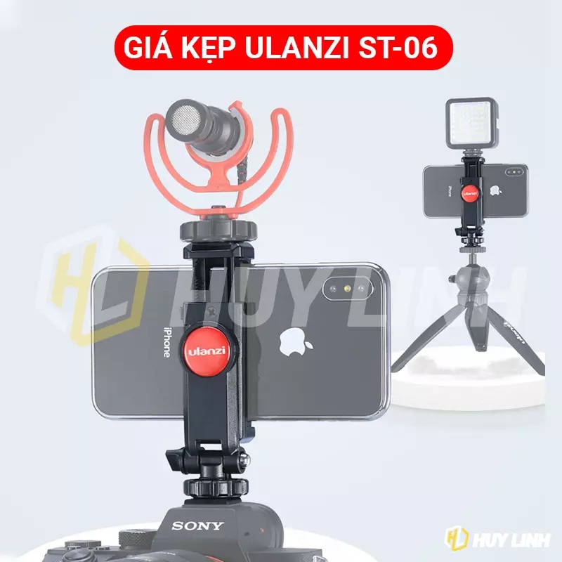 Kẹp giá điện thoại Ulanzi ST06 - Xoay 360 độ rất tiện lợi