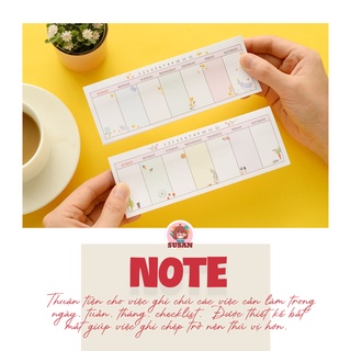 Giấy ghi chú thời khóa biểu cute