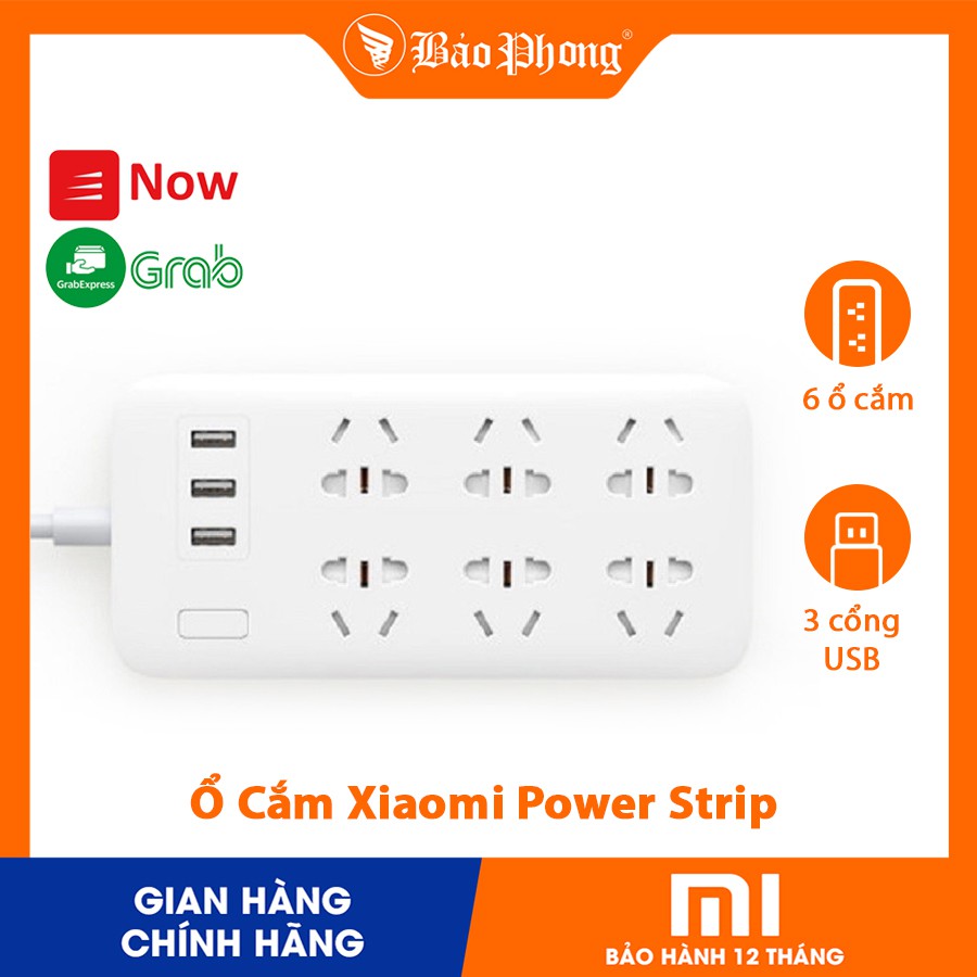 Ổ Cắm Điện Thông Minh Xiaomi Power Trip , 9 cổng , 3 USB  Sạc điện thoại iPhone Samsung Oppo , an toàn , chống cháy