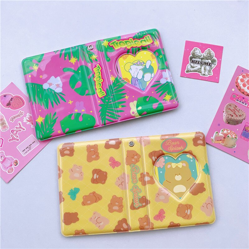 Cuốn Album Ảnh 3 Inch Mini Hình Gấu / Mèo Dễ Thương