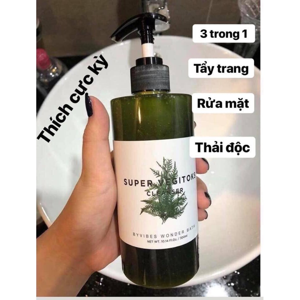 (Chai 300ml) Sữa rửa mặt rau củ thải độc Vegitoks | BigBuy360 - bigbuy360.vn