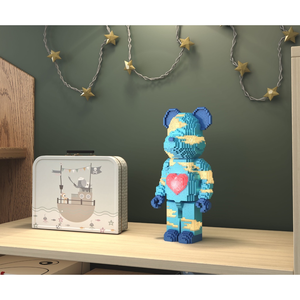 Bộ đồ chơi lắp ráp xếp hình gấu bearbrick - Lego 3D