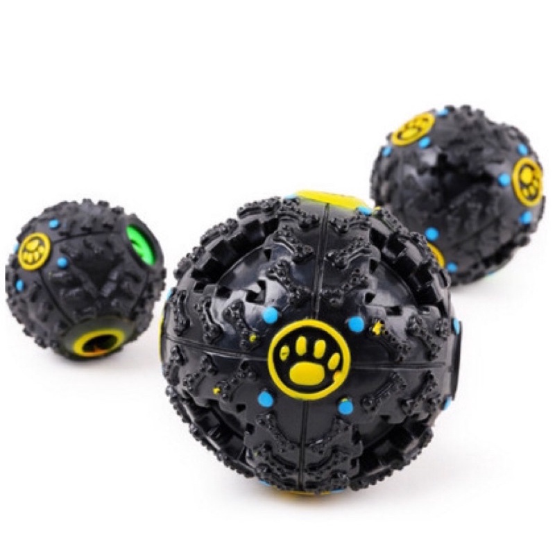 [ Có tiếng kêu]Bóng đồ chơi cho chó nhỏ gặm đựng thức ăn phòng ngừa cắn sủa giảm stress, thư giãn