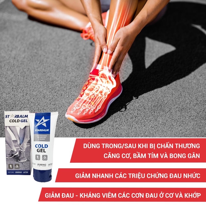 Gel làm lạnh thể thao STARBALM COLD GEL dùng trong và sau khi chơi thể thao 100ml