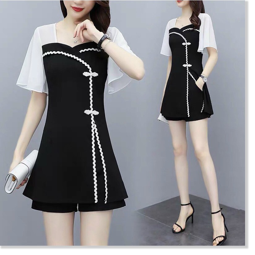 Set big Size có Size 80kg chất liệu poly 2 da phối voan CỰC XINH TÔN DÁNG SANG TRỌNG CHO CHỊ EM KME STORE