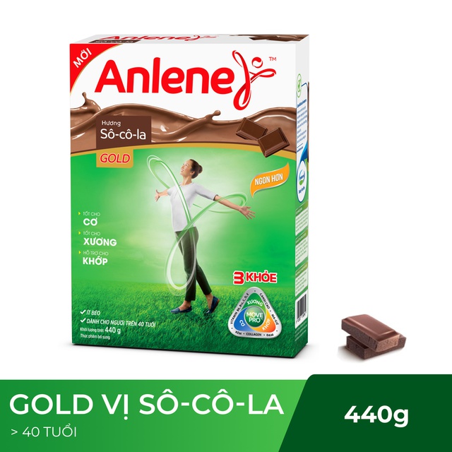 Sữa bột Anlene Gold Movepro Hộp 440g chocolate