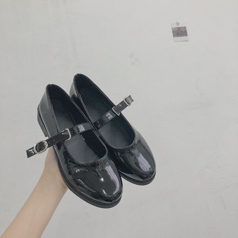 Giày Mary Jane bản da bóng nữ tính / giày búp bê nữ hàn quốc nhẹ nhàng tinh tế
