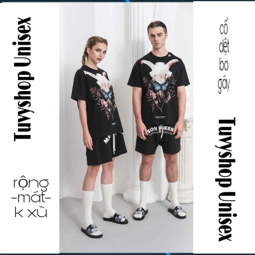 Áo thun Mikenco🔥FREESHIP🔥áo cotton in 5D đen form unisex nam nữ
