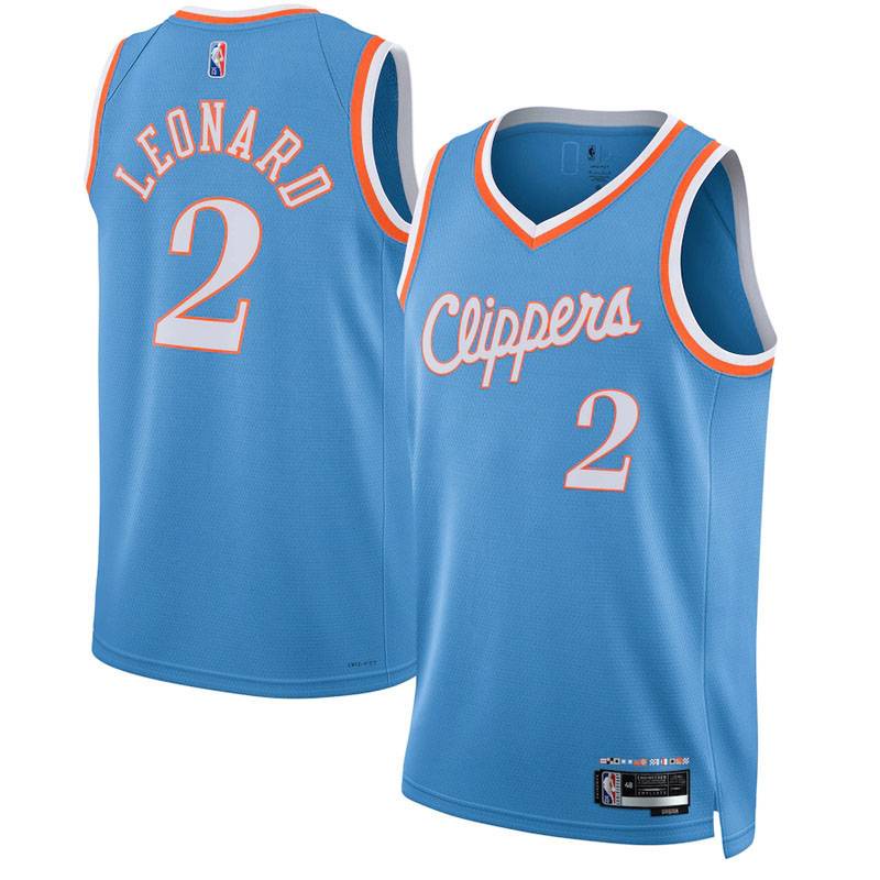 Áo Bóng Rổ Jersey NBA Jersey Los Angeles Clippers Leonard Phiên Bản Kỷ Niệm Thể Thao Plus Size 2022