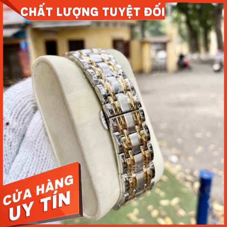 Đồng Hồ Nam omega Sapphire OM047 Case 38mm ĐEN Mặt Trăng khuyết Máy Pin Nhật