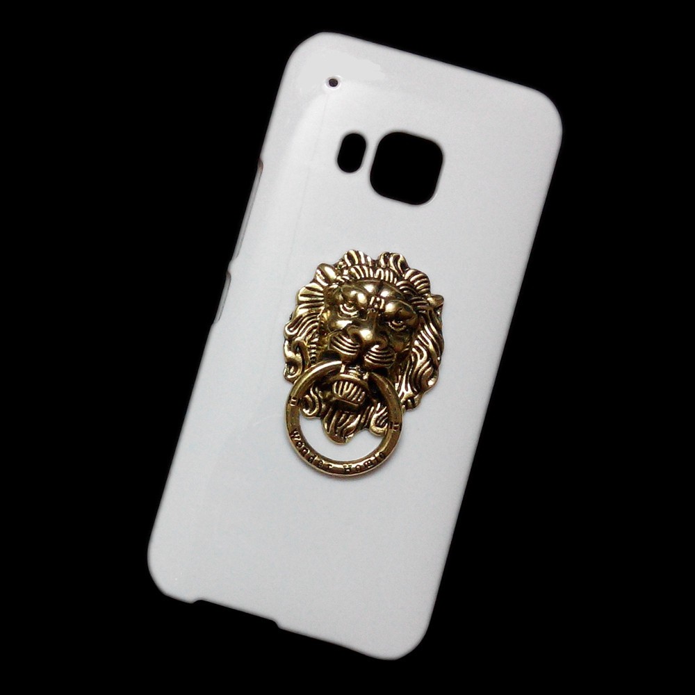 3D Metal Bronze Lion Head Ring Stand Holder Back Hard Phone Cover Case fo HTC Butterfly 3 One M7 M9 Plus A9 X9 E9 Desire 10 Pro 530 620 626 628 630 728 816 820 825 828 830 U11 U Ultra