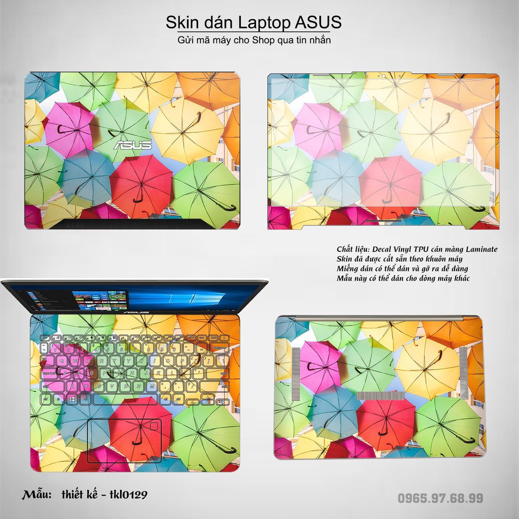 Skin dán Laptop Asus in hình thiết kế bộ 3 (inbox mã máy cho Shop)