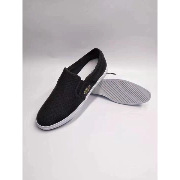 Giày lười da nam cá sấu đục lỗ lacoste