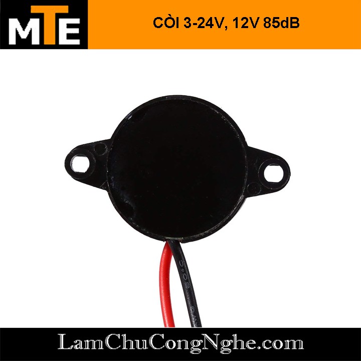 Còi báo âm thanh liên tục Piezo 85Db - dùng điện DC 3-24V