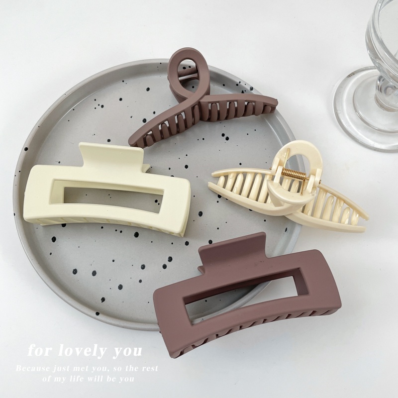 Kẹp Tóc Nữ Màu Trơn Phong Cách Vintage Thời Trang