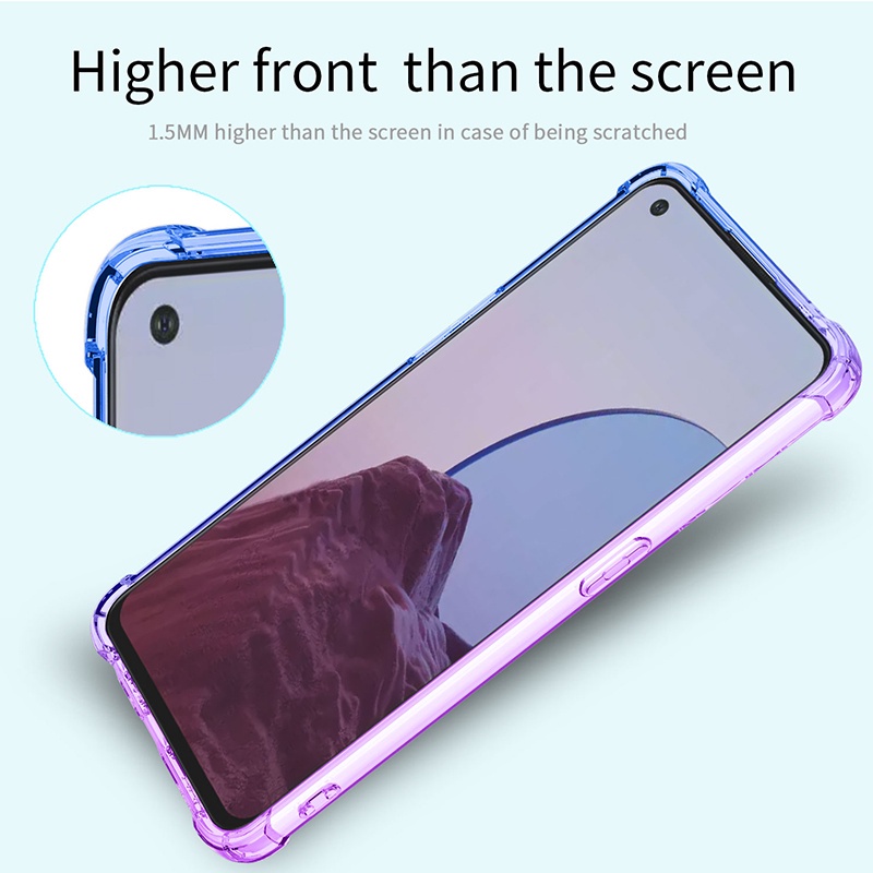 Ốp Điện Thoại Mềm Chống Sốc Màu Gradient Cho OPPO Reno 8Z 5G OPPO Reno 7Z 6 Z 5G