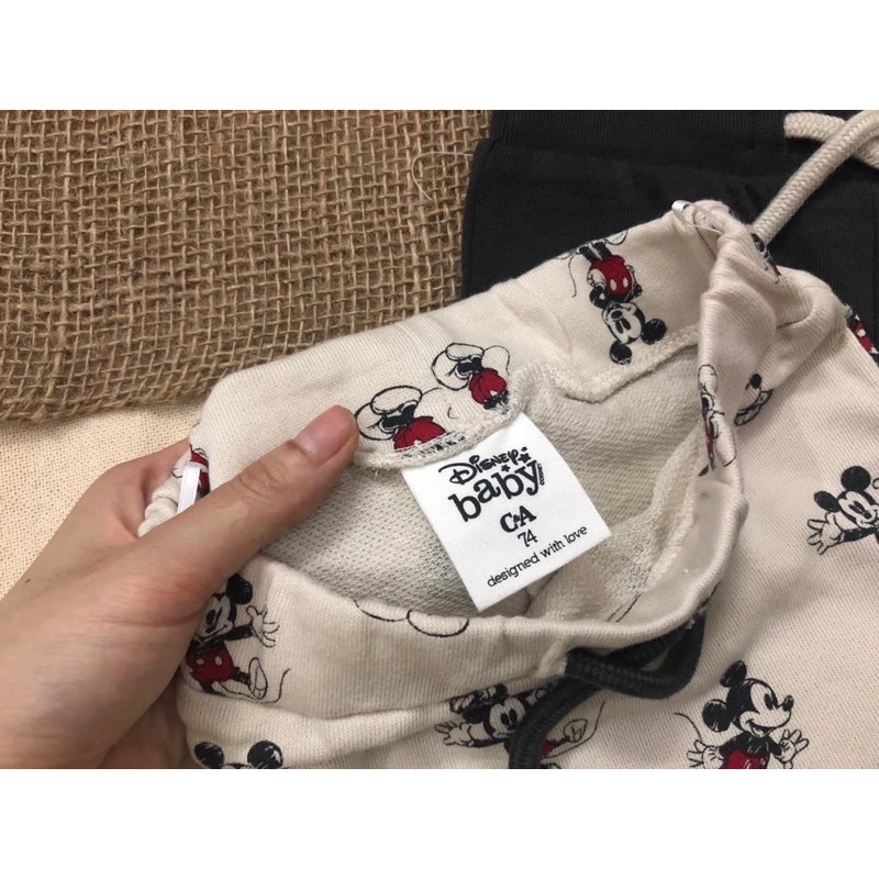 Quần nỉ Mickey C&A sz 3m-3y
