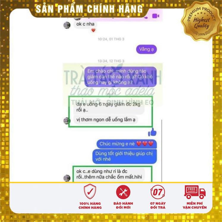 FREESHIP TRÀ GIẢM CÂN TÁO XANH THẢO MỘC 🍏 THẢI M.Ỡ - ĐỊNH HÌNH EO🍏