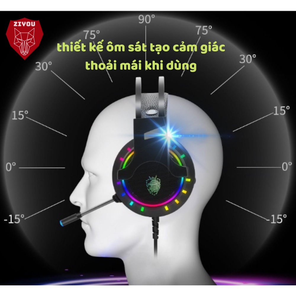 Combo bộ phím và chuột kèm tai nghe chụp tai gaming ZIYOU Set chuyên game dành cho game thủ chuyên nghiệp, K2+V7+K3