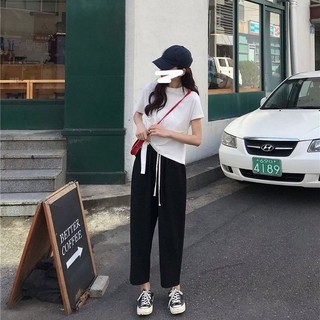 Set bộ áo lệch vạt quần umi