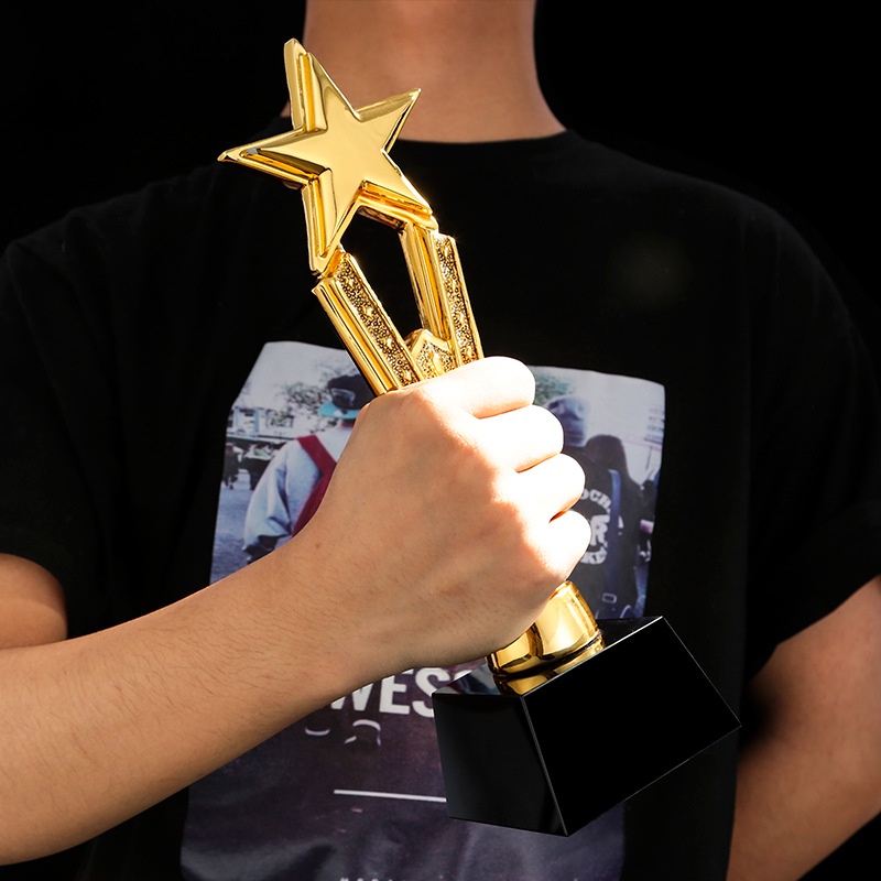 Cúp Vinh Danh Composite Sao Thân V Mạ Vàng