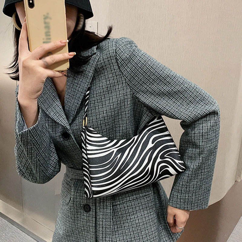 Túi Xách Nữ Đeo Vai Họa Tiết Da Động Vật Thời Trang