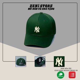Mũ lưỡi trai đen MLB thêu chữ NY trắng Hàn Quốc, nón kết lưỡi trai phong cách Hàn quốc NY xanh lá cao cấp, hàng xuất dư.