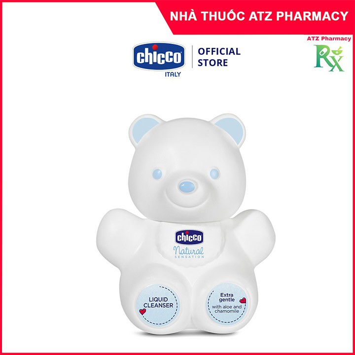 Sữa Tắm Dưỡng Da Natural Sensation Teddy Chicco 0M+ - Giúp Cân Bằng PH & Tăng Miễn Dịch Cho Da - ATZ Pharmacy