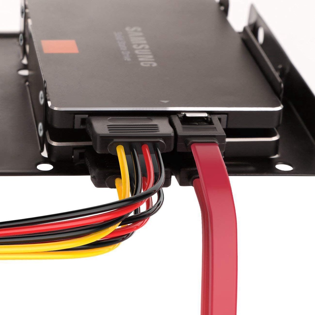 Bộ khay đựng 2 ổ cứng SATA SSD/HDD 2.5" vào 3.5''