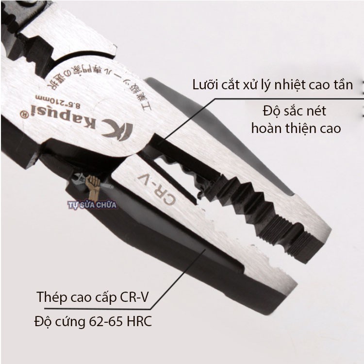 Kìm điện – kìm cắt - nhọn kìm đa năng chính hãng Nhật Kapusi JAPAN thép CR-V cao cấp, hàng loại xịn