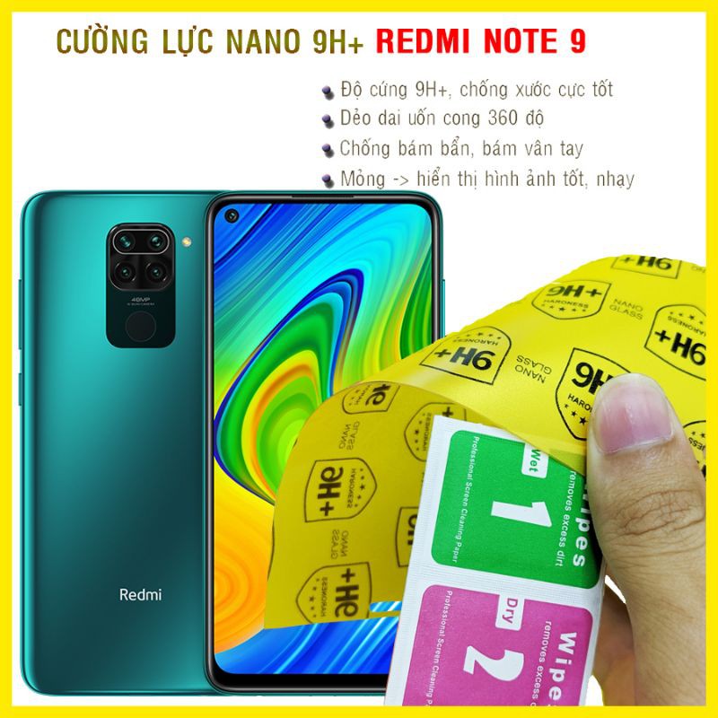 Dán cường lực dẻo nano Xiaomi Redmi Note 9