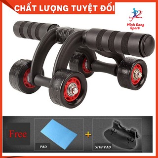 [TẶNG TẤM CHẶN + THẢM GỐI] CON LĂN 4 BÁNH TẬP BỤNG HIỆU QUẢ - GIẢM MỠ BỤNG HIỆU QUẢ