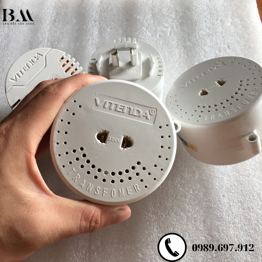 Bộ Đổi Nguồn Vitenda Từ 220V Sang 110V Công Suất 100VA Nguồn Đồng Xịn - BH 12 Tháng