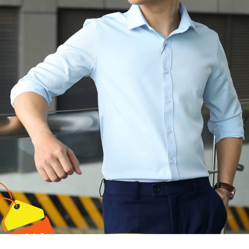 Áo sơ mi dài tay MOKI cổ bẻ phong cách thời trang không xù không nhăn | BigBuy360 - bigbuy360.vn