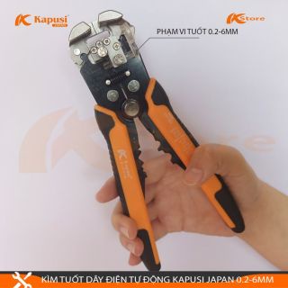 Kìm tuốt dây điện, dây cáp, bấm cos đa năng 0.2 - 6mm Kapusi cao cấp KIM KHÍ ĐỨC NGUYEN