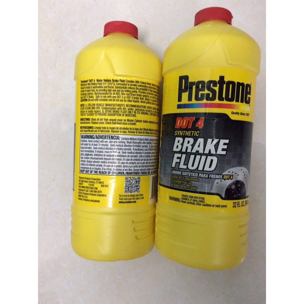 Dầu thắng Prestone dot 4 (946ml) - nhập khẩu từ Mỹ