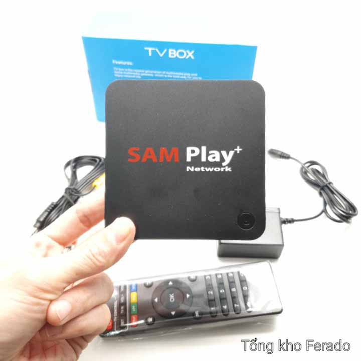 Smart TV Box Android Samplay+ S10Xpro - Kết Nối Wifi 2.4g+5g, Hỗ Trợ Điều Khiển Giọng Nói