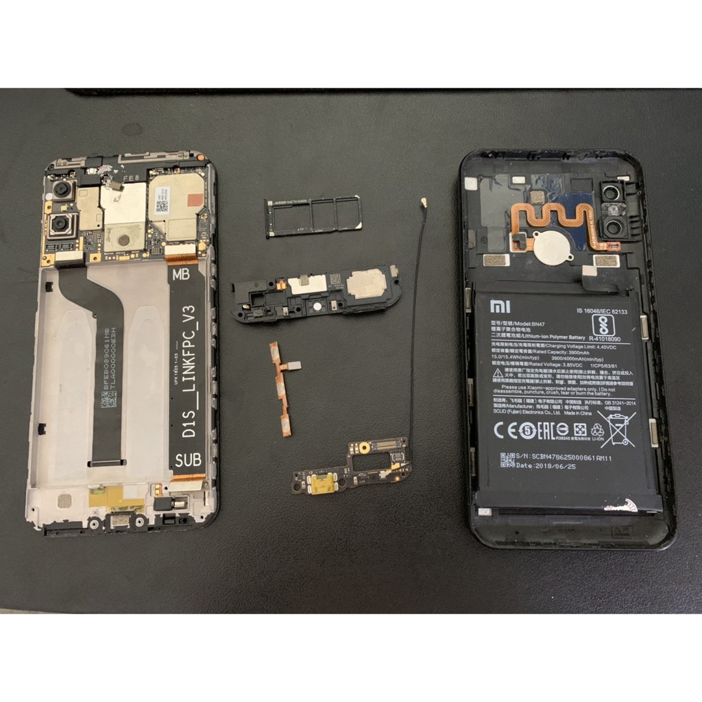 Linh kiện bên trong Redmi 6 pro / Mi A2 lite