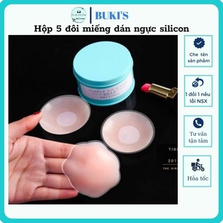 Hộp 5 đôi miếng dán ngực silicon, lót ngực nhũ hoa, dán đầu ti siêu mềm mại 1401